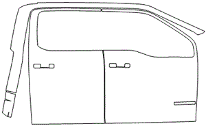 Right Side Door PPF Kit | FORD F-150 KING RANCH 2024