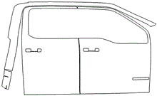 Load image into Gallery viewer, Right Side Door PPF Kit | FORD F-150 LARIAT 2024