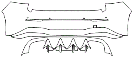 Rear Bumper PPF Kit | VOLKSWAGEN GOLF R 2022