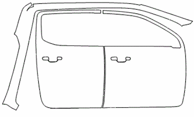 Right Side Door PPF Kit | FORD RANGER LARIAT 2024