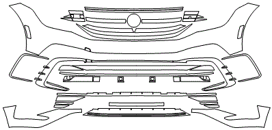 Bumper Kit | VOLKSWAGEN TIGUAN SE R-LINE -- SEL - R-LINE 2024